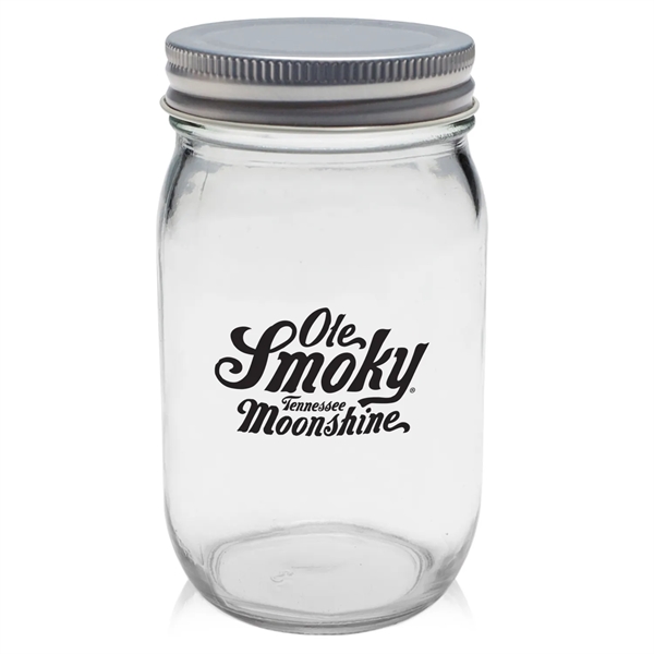 Clear color option for 16 Oz. Canning Lids Mason Jars