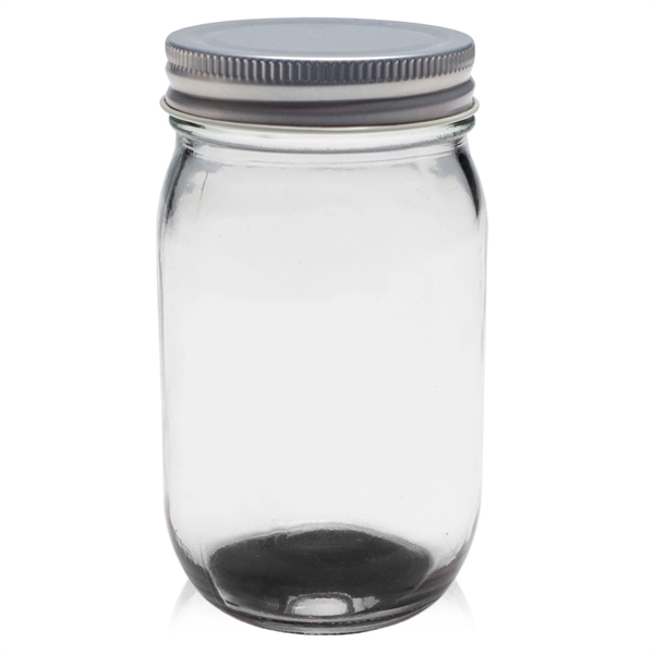 Black color option for 16 Oz. Canning Mason Jars W/ Custom Logo