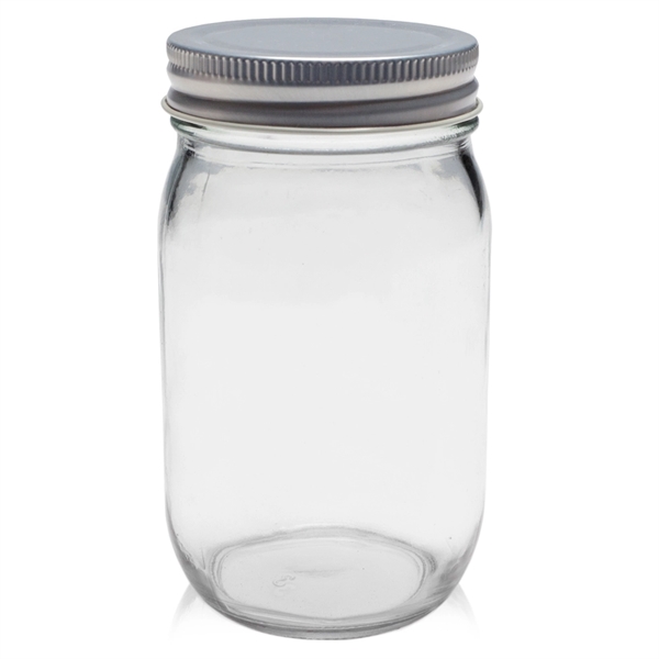Clear color option for 16 Oz. Canning Mason Jars W/ Custom Logo