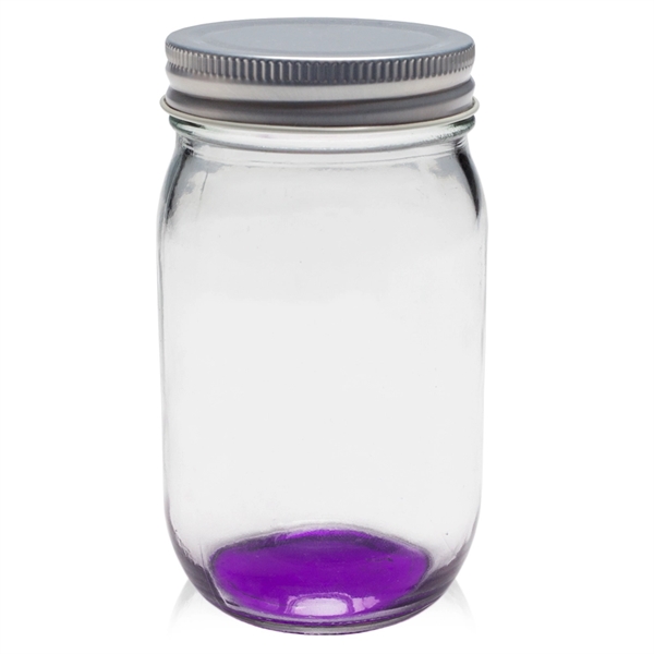 Purple color option for 16 Oz. Canning Mason Jars W/ Custom Logo