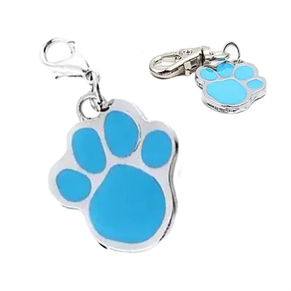 Blue color option for Paw Shaped Zinc Pet Tag
