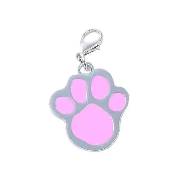 Pink color option for Paw Shaped Zinc Pet Tag