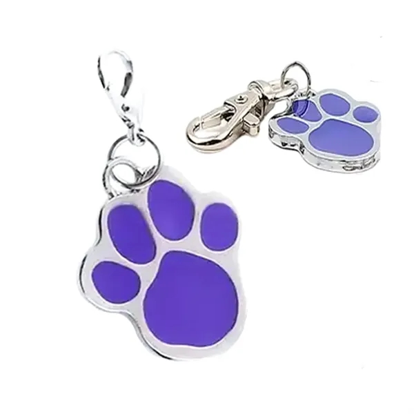 Purple color option for Paw Shaped Zinc Pet Tag
