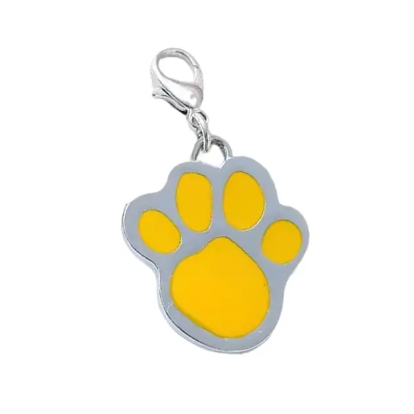 Yellow color option for Paw Shaped Zinc Pet Tag
