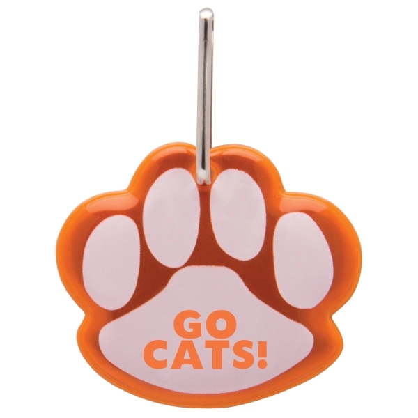 Orange color option for Paw Shaped Reflective Collar Tag
