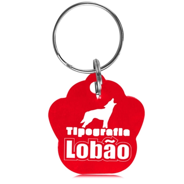 Red color option for Paw Shaped Collar Dog Tag