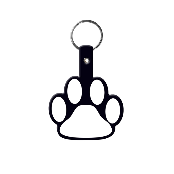 Black color option for Paw Shaped Flexible Key Tag