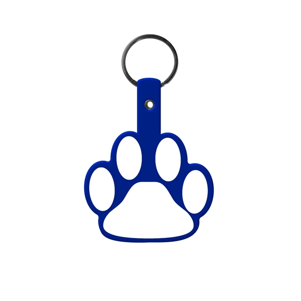 Blue color option for Paw Shaped Flexible Key Tag