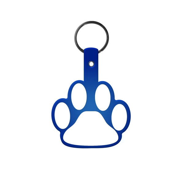 Translucent Blue color option for Paw Shaped Flexible Key Tag