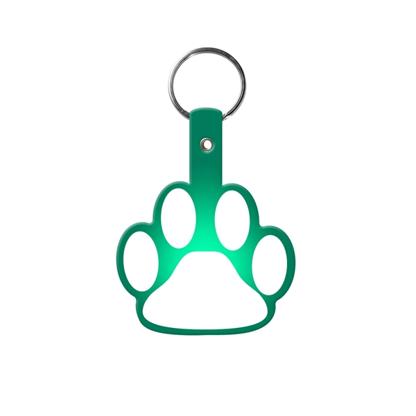 Translucent Green color option for Paw Shaped Flexible Key Tag