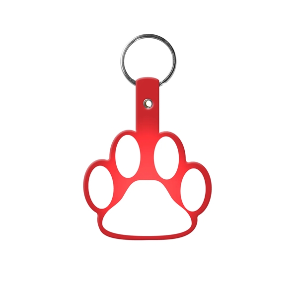 Translucent Red color option for Paw Shaped Flexible Key Tag