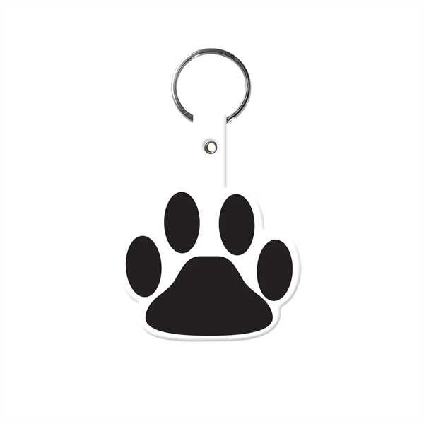 White color option for Paw Shaped Flexible Key Tag