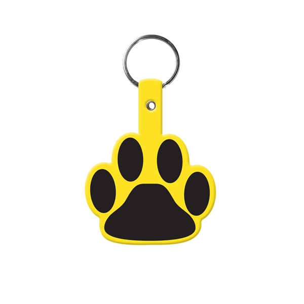 Yellow color option for Paw Shaped Flexible Key Tag