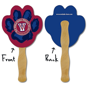 Photo of Mini Hand Fan   5.25x5.5 Paw Print Shaped Laminated   14 Pt.