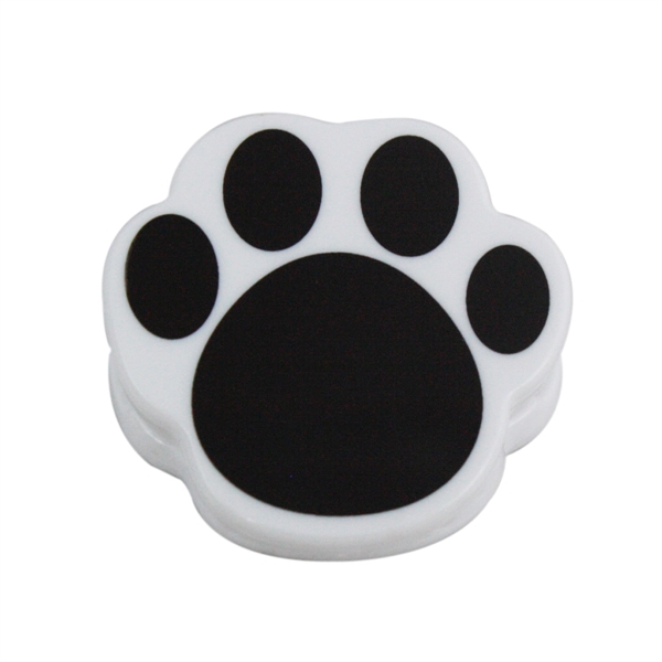 Black color option for Paw Shaped Memo Clip With Magnet On Back