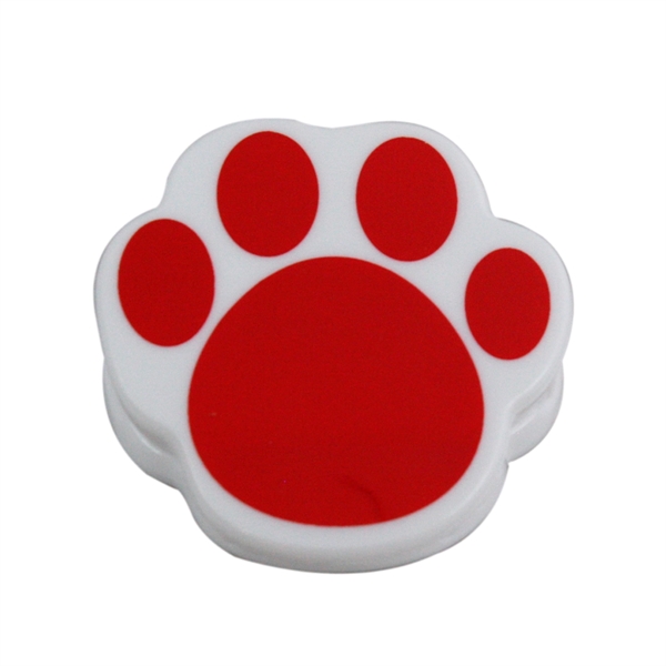 Red color option for Paw Shaped Memo Clip With Magnet On Back
