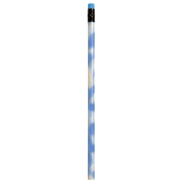 Blue White color option for Recycled Mood Pencil With Matching Eraser