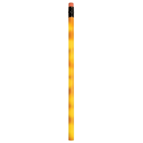 Burnt Orange To Golden Yellow color option for Recycled Mood Pencil With Matching Eraser