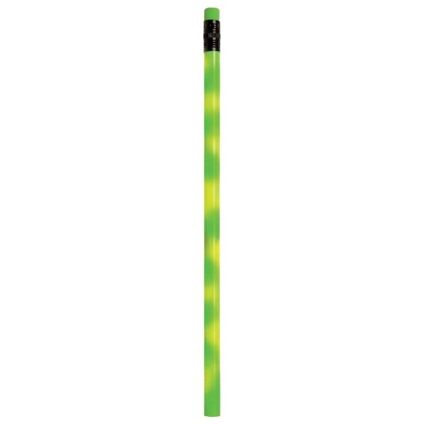 Lime To Bright Yellow color option for Recycled Mood Pencil With Matching Eraser