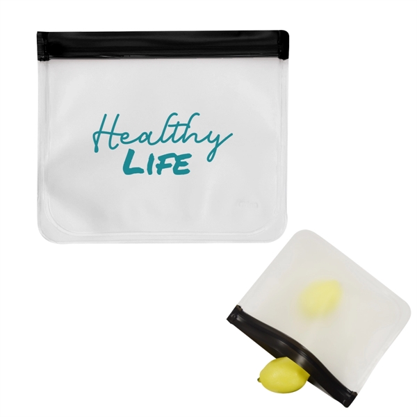Clear/Charcoal color option for Reusable Zip Top Storage Bags