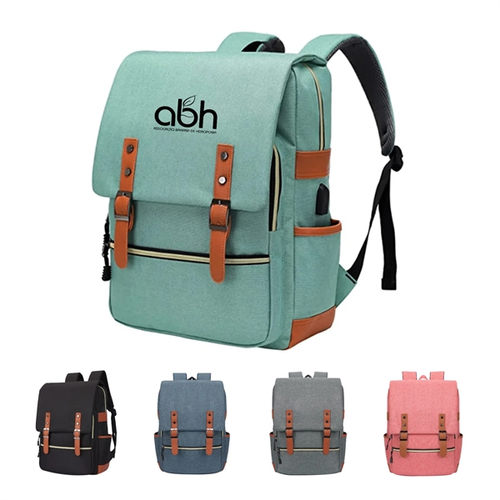 Photo of Vintage Laptop Backpack With Usb Charge Port For Travelling
