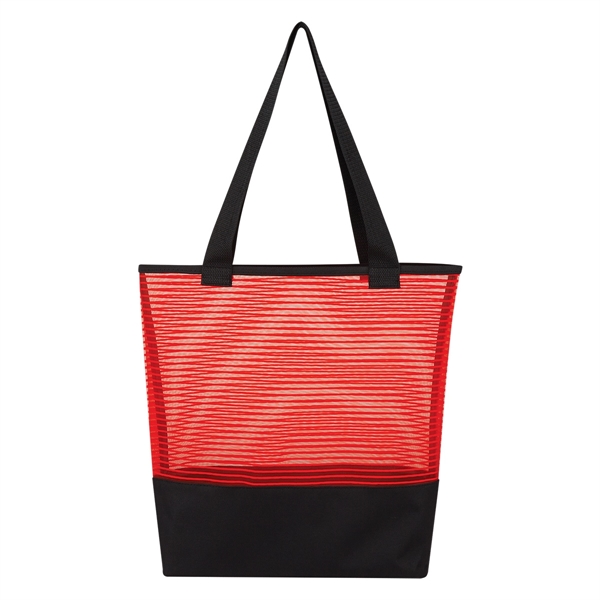 Red color option for Mesh Tote Bag