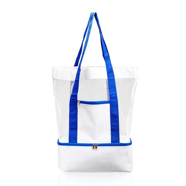 White color option for Mesh Picnic Cooler Tote Bag