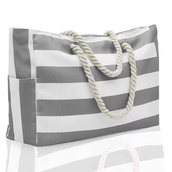 Gray color option for Waterproof Large Beach Tote Bag Summer Sand Proof Picnic