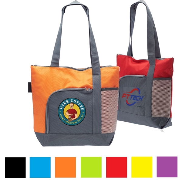 Orange color option for Go Getter Sport Beach Tote Bag W/ Gusset (16.5"X14.5"X4.5")