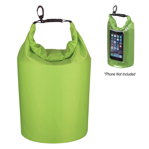 Clear With Lime color option for Waterproof Dry Bag With Window