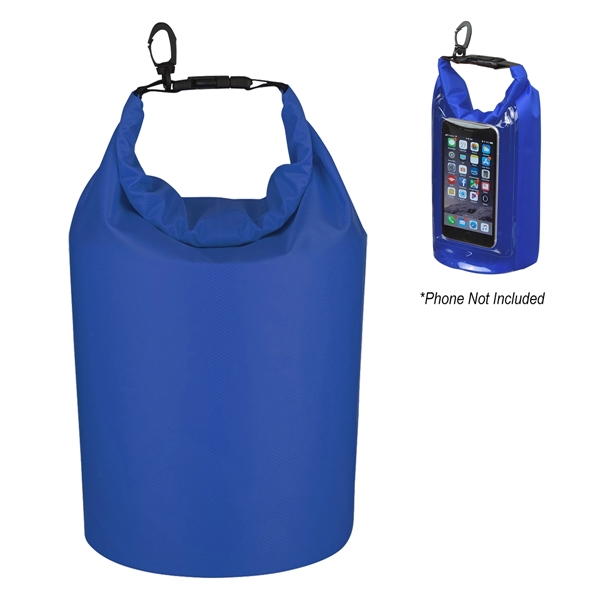 Clear With Royal color option for Waterproof Dry Bag With Window