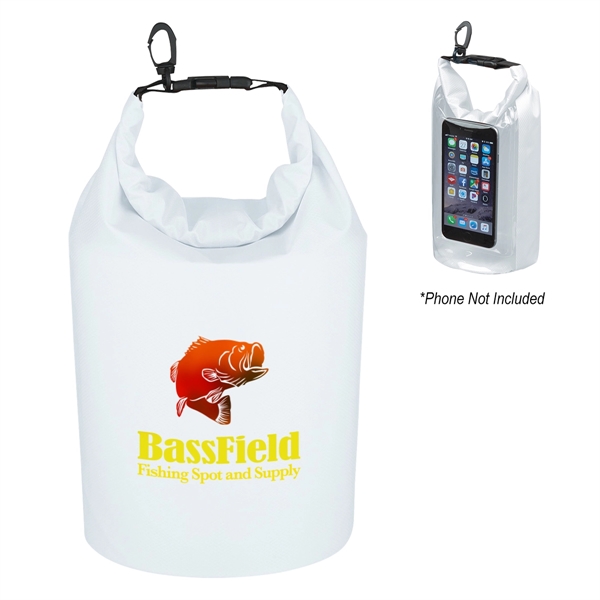 Clear With White color option for Waterproof Dry Bag With Window