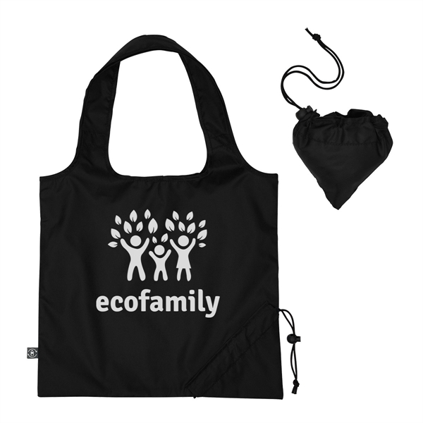 Black color option for Foldaway Tote Bag With Rpet Material