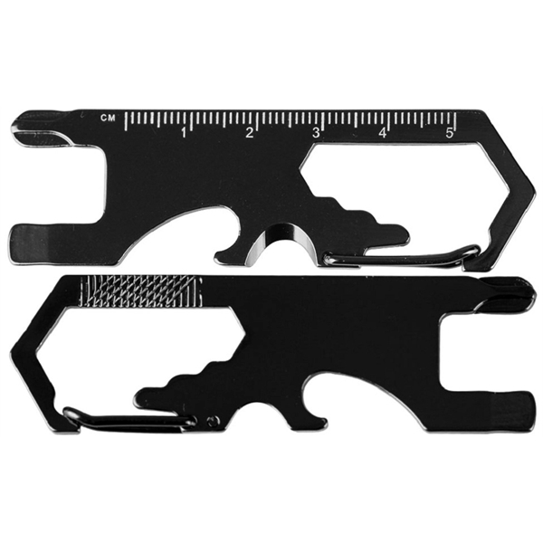 Black color option for Multi Function Bottle Opener With Carabiner