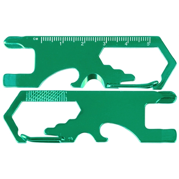 Green color option for Multi Function Bottle Opener With Carabiner