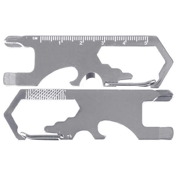 Silver color option for Multi Function Bottle Opener With Carabiner