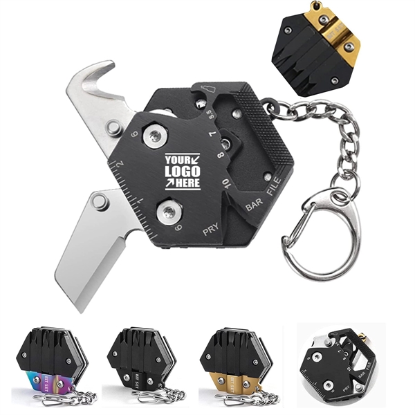 Assorted color option for Multifunction Keychain Knife Outdoor Escape Mini Tools
