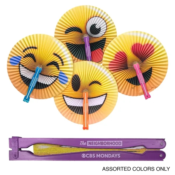 Assorted color option for Emoji Folding Fan