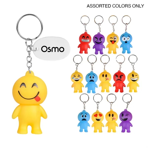 Assorted color option for Emoji Man Key Chain