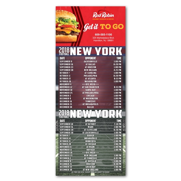 College color option for Football Schedule Magnet