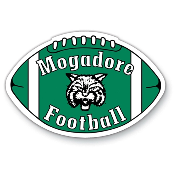 White color option for Car Magnet 30 Mil   Football   Full Color