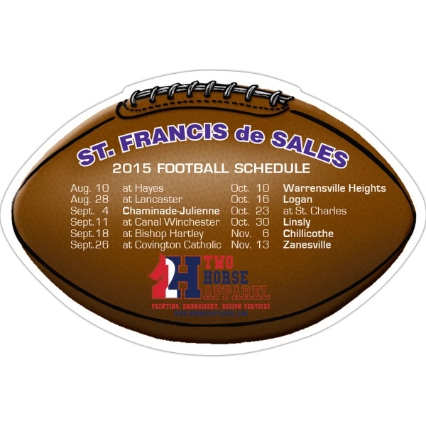 Multi Color color option for Magnet 20 Mil   Football   Full Color