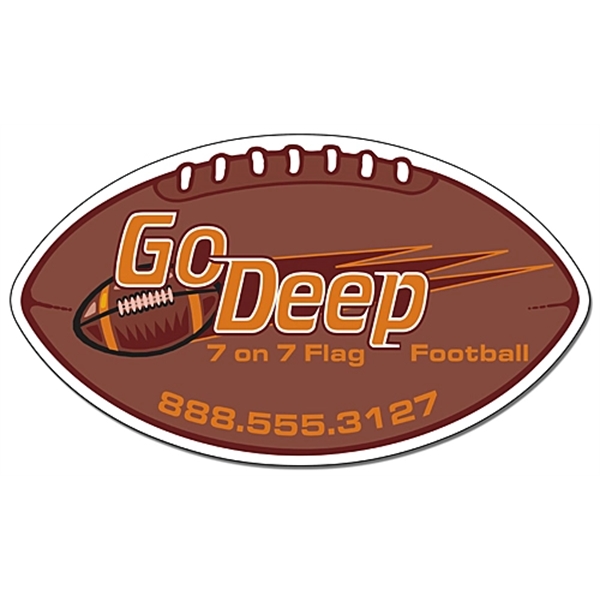 Multi Color color option for Magnet   Football Shape (7x4)   25 Mil.