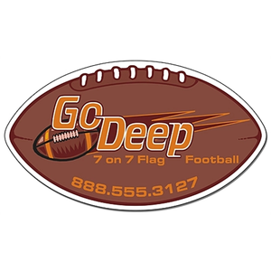 Photo of Magnet   Football Shape (7x4)   25 Mil.