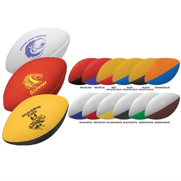 Red Blue color option for Two Toned Foam Football