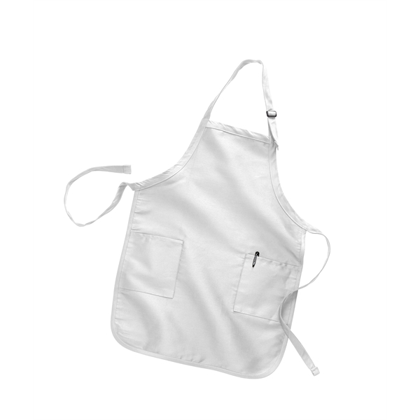 White color option for Dye Sublimation Full Length Apron W/ Adjustable Neck Strap