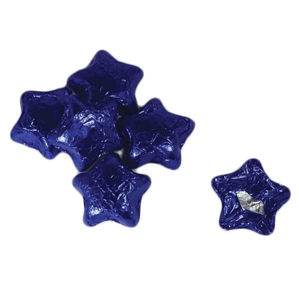 Blue color option for Custom Wrapped Star Shaped Chocolates