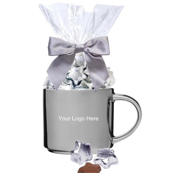 Silver color option for Gold Mug With Chocolate Stars