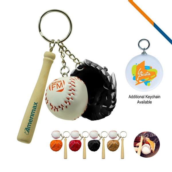Black color option for Baseball Glove Keychain