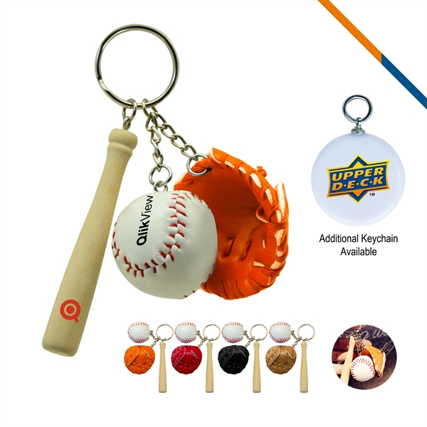 Orange color option for Baseball Glove Keychain